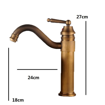 Single Hole Seated Copper Faucet Antique Basin Faucet-garmade.com