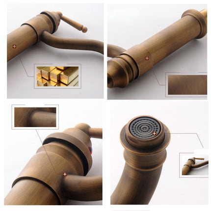 Single Hole Seated Copper Faucet Antique Basin Faucet-garmade.com