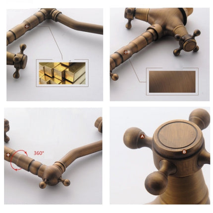 Basin Rotatable Faucet Single Hole Hot And Cold Copper Faucet-garmade.com