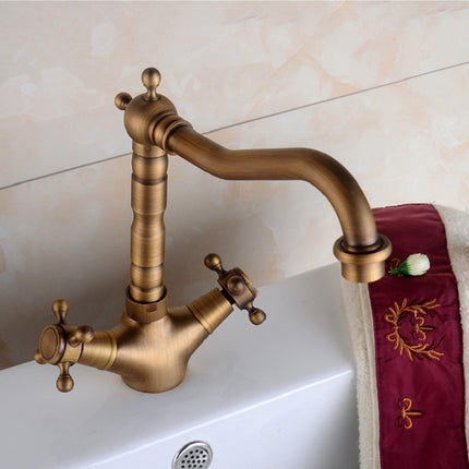 Basin Rotatable Faucet Single Hole Hot And Cold Copper Faucet-garmade.com