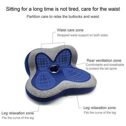 Memory Foam Petal Cushion Office Chair Home Car Seat Cushion, Size: With Storage Bag(Crystal Velvet Gray Black Stitching)-garmade.com