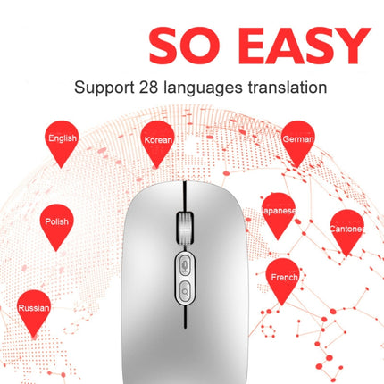 M103 1600DPI 5 Keys 2.4G Wireless Mouse Charging Ai Intelligent Voice Office Mouse, Support 28 Languages(Black)-garmade.com