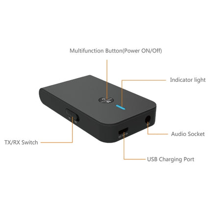 BT-6 2 In 1 Receiver & Transmitter Bluetooth 5.0 Audio Adapter-garmade.com