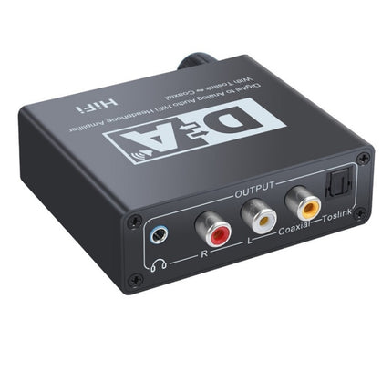 NK-C6 Optical Fiber To Analog Audio Converter Adjustable Volume Digital To Analog Decoder EU Plug-garmade.com