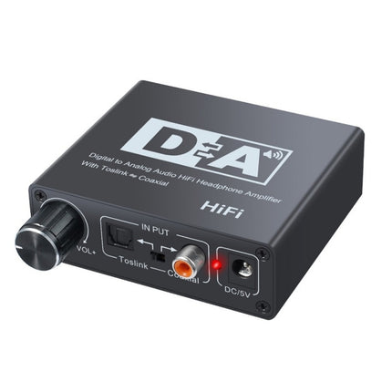 NK-C6 Optical Fiber To Analog Audio Converter Adjustable Volume Digital To Analog Decoder US Plug-garmade.com