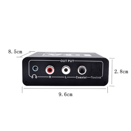 NK-C6 Optical Fiber To Analog Audio Converter Adjustable Volume Digital To Analog Decoder US Plug-garmade.com