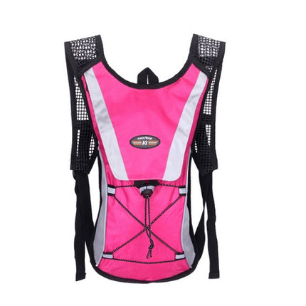 Outdoor Sports Mountaineering Cycling Backpack Water Bottle Breathable Vest(Pink)-garmade.com