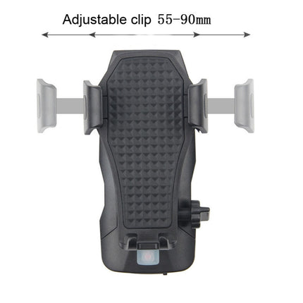 500LM Bicycle Light Mobile Phone Holder Multi-Function Riding Front Light With Horn 4000 mAh (Black)-garmade.com