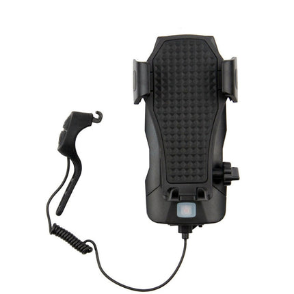 500LM Bicycle Light Mobile Phone Holder Multi-Function Riding Front Light With Horn 2400 mAh (Black Red)-garmade.com
