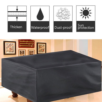 Billiard Table Dust Cover Billiard Protective Cover Water-Repellent Furniture Cover, Size: 225x116x82cm(Silver)-garmade.com