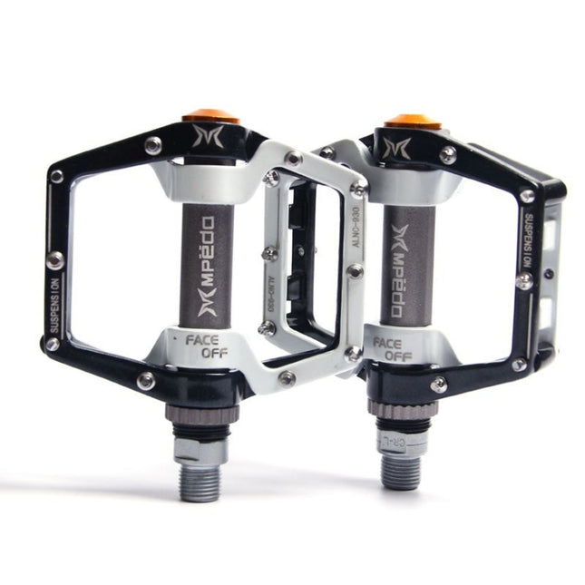 MPEDA Mountain Bike Bearing Pedal Ultra-Light Aluminum Alloy Non-Slip Bearing Pedal, Size: 930(White Black)-garmade.com