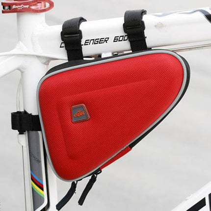CBR EVA Hard Shell Bag Mountain Bike Bicycle Triangle Bag Saddle Bag(Red)-garmade.com