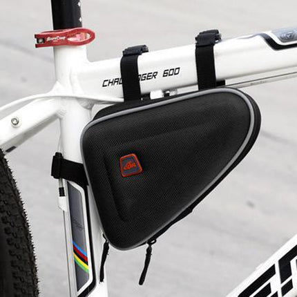 CBR EVA Hard Shell Bag Mountain Bike Bicycle Triangle Bag Saddle Bag(Black)-garmade.com