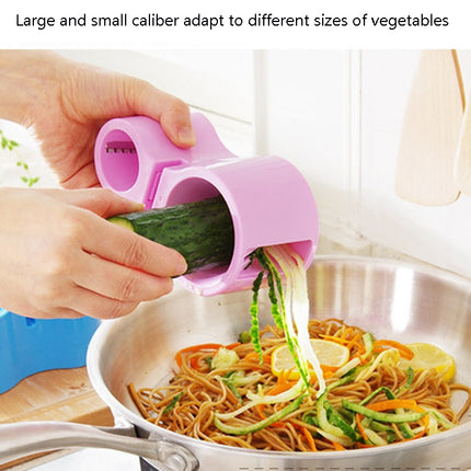 2 PCS Multifunctional Spiral Double-Headed Grater With Sharpener Kitchen Gadgets(Pink)-garmade.com