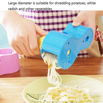 2 PCS Multifunctional Spiral Double-Headed Grater With Sharpener Kitchen Gadgets(Blue)-garmade.com