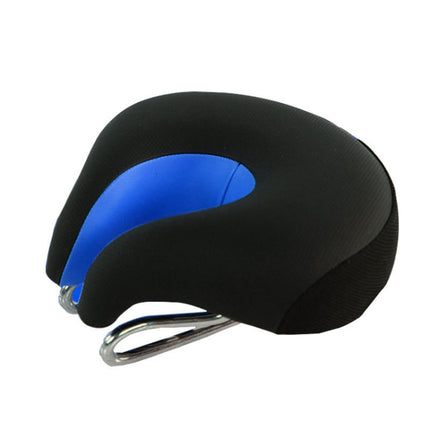 Bicycles Soft Saddle Mountain Bikes Thick Shock Absorption & Comfortable Seat Accessories(Black Blue)-garmade.com
