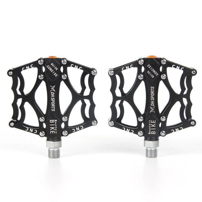 Bicycle Pedal Mountain Bike Aluminum Alloy Palin Pedal Non-Slip Bearing Pedal(901 Black)-garmade.com