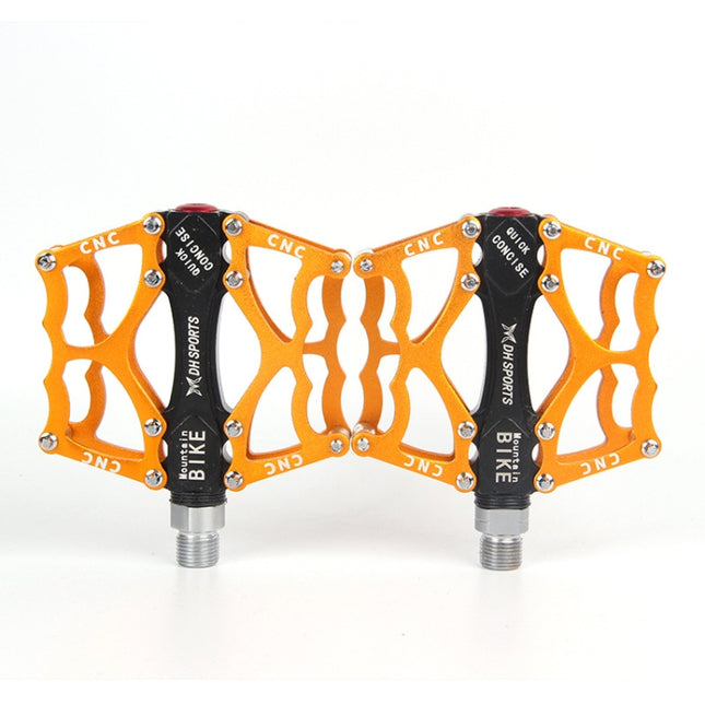 Bicycle Pedal Mountain Bike Aluminum Alloy Palin Pedal Non-Slip Bearing Pedal(901 Yellow)-garmade.com