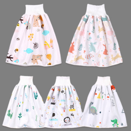 Baby Water-Proof And Leak-Proof Cloth Diapers Children Washable Cotton Cloth Bed-Wetting Skirt Pants, Colour: L(Carrot)-garmade.com