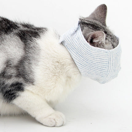 Cat Face Mask Pet Anti-Bite Anti-Licking Reathable Face Mask, Specification: S(Blindfold)-garmade.com