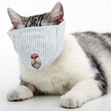 Cat Face Mask Pet Anti-Bite Anti-Licking Reathable Face Mask, Specification: M(Blindfold)-garmade.com