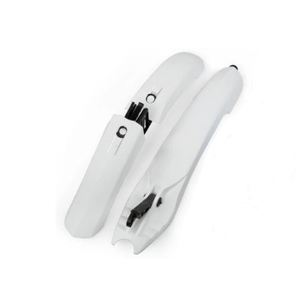 Bicycle Fender With LED Taillights Mountain Bike Fender Quick Release 26 Inch Riding Accessories(White)-garmade.com