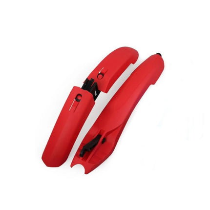 Bicycle Fender With LED Taillights Mountain Bike Fender Quick Release 26 Inch Riding Accessories(Red)-garmade.com