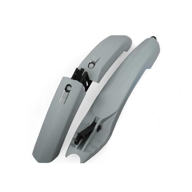Bicycle Fender With LED Taillights Mountain Bike Fender Quick Release 26 Inch Riding Accessories(Gray)-garmade.com