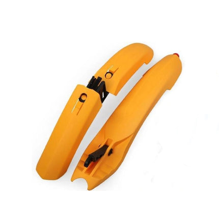 Bicycle Fender With LED Taillights Mountain Bike Fender Quick Release 26 Inch Riding Accessories(Orange)-garmade.com