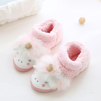 Winter Cotton Slippers Bag Heel Cotton Slippers Non-Slip Warm Home Cotton Slippers, Size: 35-36(Pink)-garmade.com