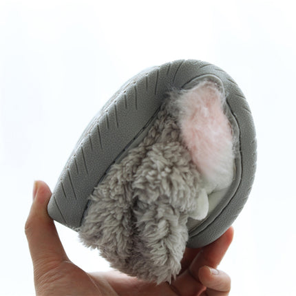 Winter Cotton Slippers Bag Heel Cotton Slippers Non-Slip Warm Home Cotton Slippers, Size: 35-36(Gray)-garmade.com