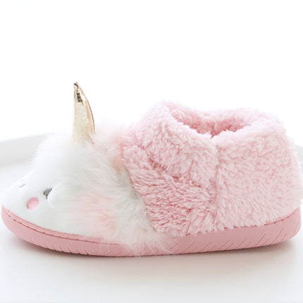 Winter Cotton Slippers Bag Heel Cotton Slippers Non-Slip Warm Home Cotton Slippers, Size: 39-40(Pink)-garmade.com