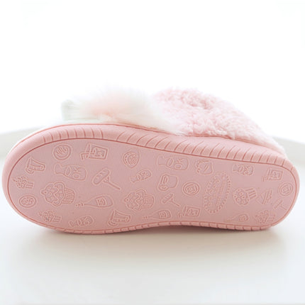 Winter Cotton Slippers Bag Heel Cotton Slippers Non-Slip Warm Home Cotton Slippers, Size: 39-40(Pink)-garmade.com