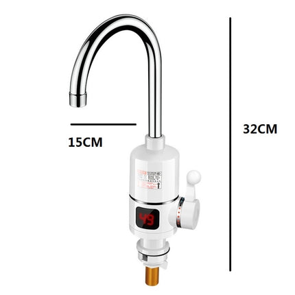 Digital Display Electric Heating Faucet Instant Hot Water Heater CN Plug Digital Display Elbow-garmade.com