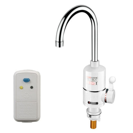 Digital Display Electric Heating Faucet Instant Hot Water Heater CN Plug Lamp Display Elbow With Leakage Protection-garmade.com