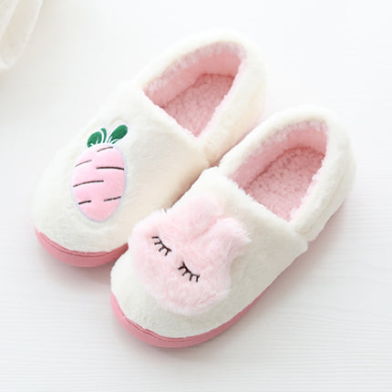 Autumn And Winter Bag Heel Soft Soled Cotton Slippers Warm Cotton Slippers Pregnant Women Postpartum Indoor Thick-Soled Home Shoes Confinement Shoes, Size: 35-36(White)-garmade.com