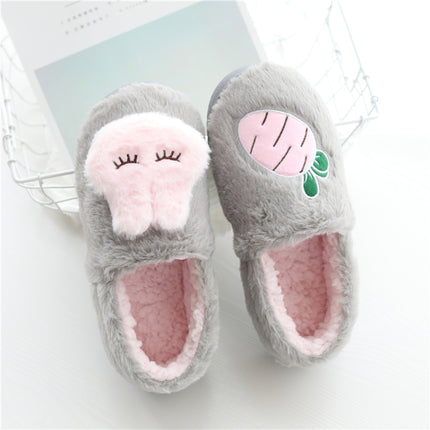 Autumn And Winter Bag Heel Soft Soled Cotton Slippers Warm Cotton Slippers Pregnant Women Postpartum Indoor Thick-Soled Home Shoes Confinement Shoes, Size: 35-36(Gray)-garmade.com