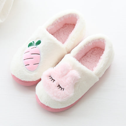 Autumn And Winter Bag Heel Soft Soled Cotton Slippers Warm Cotton Slippers Pregnant Women Postpartum Indoor Thick-Soled Home Shoes Confinement Shoes, Size: 37-38(White)-garmade.com