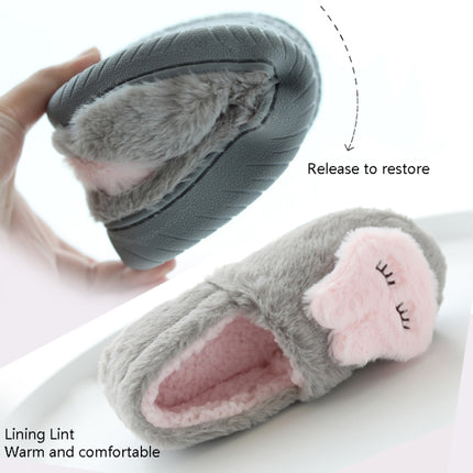 Autumn And Winter Bag Heel Soft Soled Cotton Slippers Warm Cotton Slippers Pregnant Women Postpartum Indoor Thick-Soled Home Shoes Confinement Shoes, Size: 37-38(White)-garmade.com