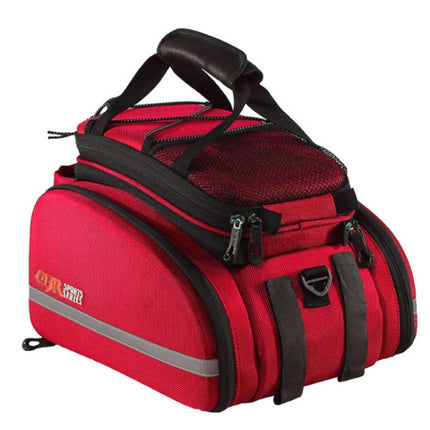 CBR Bike Hard Shell Shelf Bag Travel Bag Bicycle Hard Shell Shoulder Bag(Red)-garmade.com
