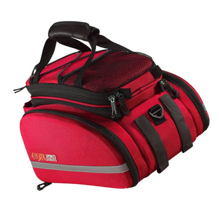 CBR Bike Hard Shell Shelf Bag Travel Bag Bicycle Hard Shell Shoulder Bag(Red)-garmade.com