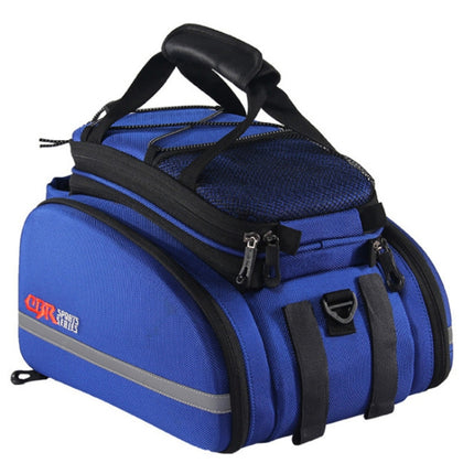 CBR Bike Hard Shell Shelf Bag Travel Bag Bicycle Hard Shell Shoulder Bag(Blue)-garmade.com