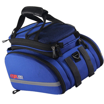 CBR Bike Hard Shell Shelf Bag Travel Bag Bicycle Hard Shell Shoulder Bag(Blue)-garmade.com