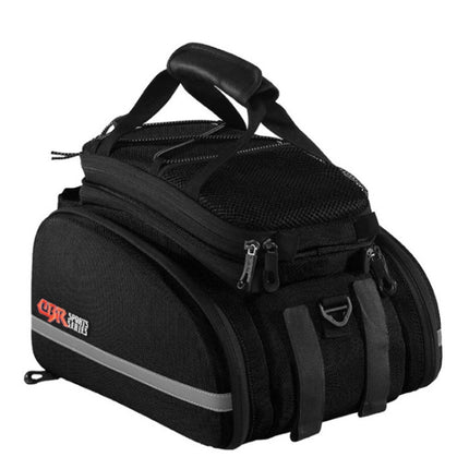 CBR Bike Hard Shell Shelf Bag Travel Bag Bicycle Hard Shell Shoulder Bag(Black)-garmade.com