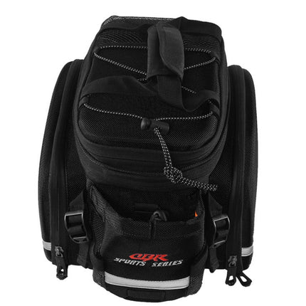 CBR Bike Hard Shell Shelf Bag Travel Bag Bicycle Hard Shell Shoulder Bag(Black)-garmade.com