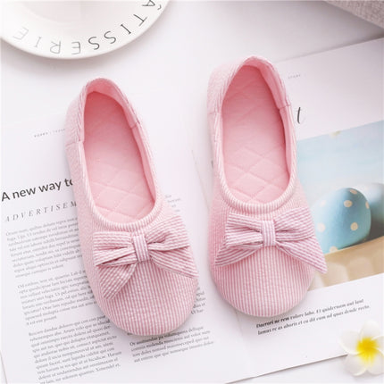 Bow Confinement Shoes Indoor Home Confinement Shoes Non-Slip Floor Bag Heel Slippers, Size: 35-36(Pink)-garmade.com