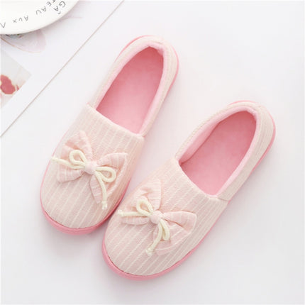 Autumn And Winter Non-Slip Confinement Shoes Pregnant Women Postpartum Home Cotton Slippers, Size: 35-36(Pink)-garmade.com