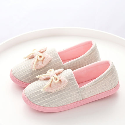 Autumn And Winter Non-Slip Confinement Shoes Pregnant Women Postpartum Home Cotton Slippers, Size: 35-36(Gray)-garmade.com