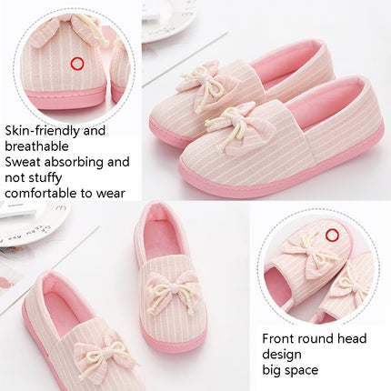 Autumn And Winter Non-Slip Confinement Shoes Pregnant Women Postpartum Home Cotton Slippers, Size: 35-36(Pink)-garmade.com