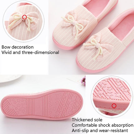 Autumn And Winter Non-Slip Confinement Shoes Pregnant Women Postpartum Home Cotton Slippers, Size: 35-36(Pink)-garmade.com